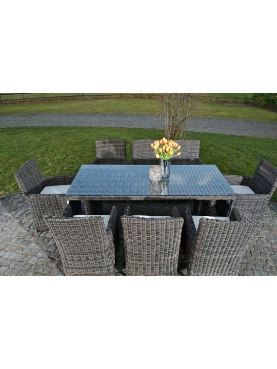 Fontana XL Creme siddegruppe, gråmeleret