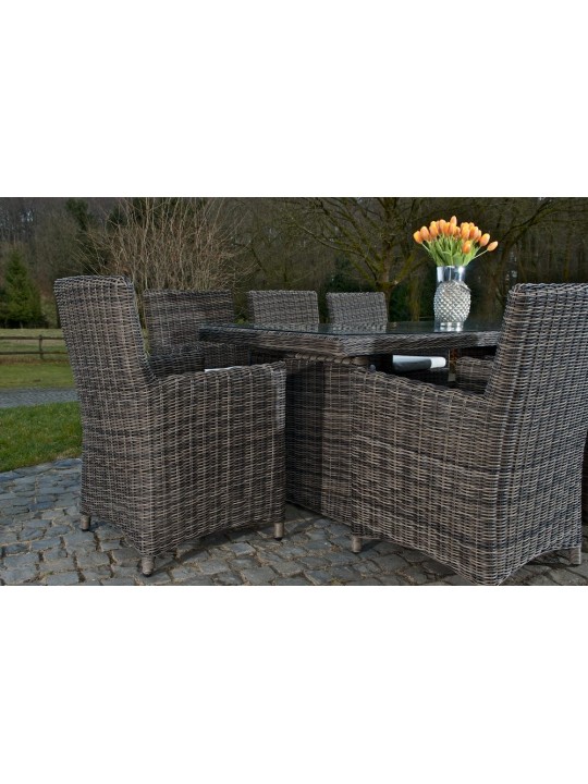 Fontana XL Creme siddegruppe, gråmeleret