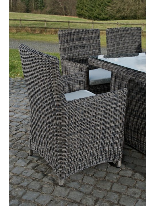 Fontana XL Creme siddegruppe, gråmeleret