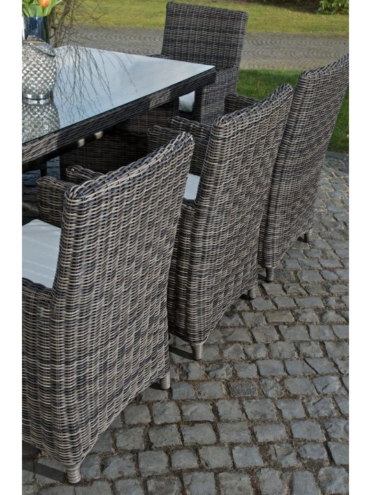 Fontana XL Creme siddegruppe, gråmeleret