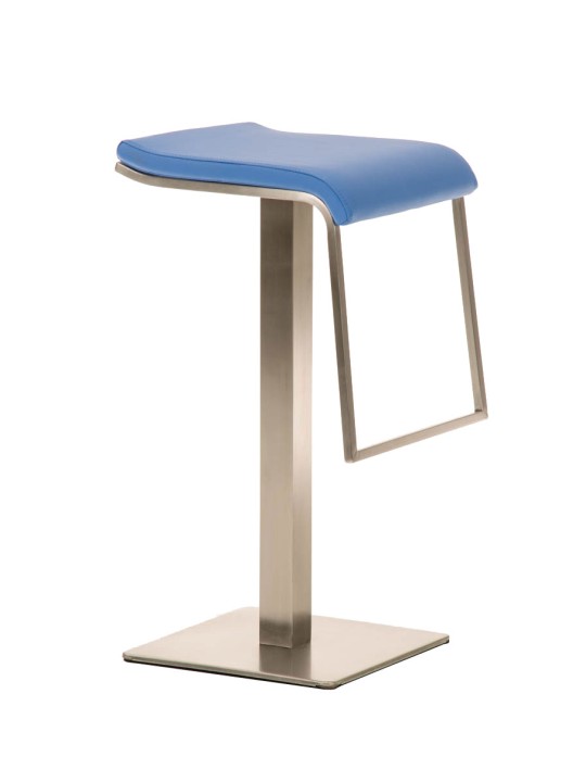 Barstol Lameng imiteret læder E78, blå