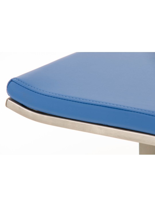 Barstol Lameng imiteret læder E78, blå