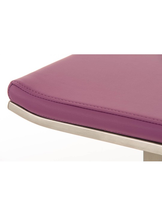 Barstol Lameng imiteret læder E78, lilla