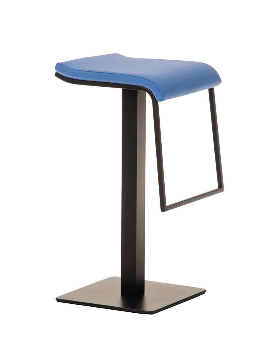 Barstol Lameng imiteret læder B78, blå