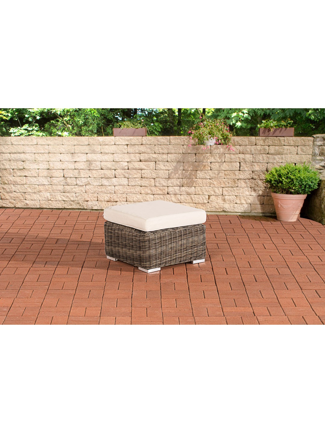 Taburet Bilbao / Madeira Creme, gråmeleret