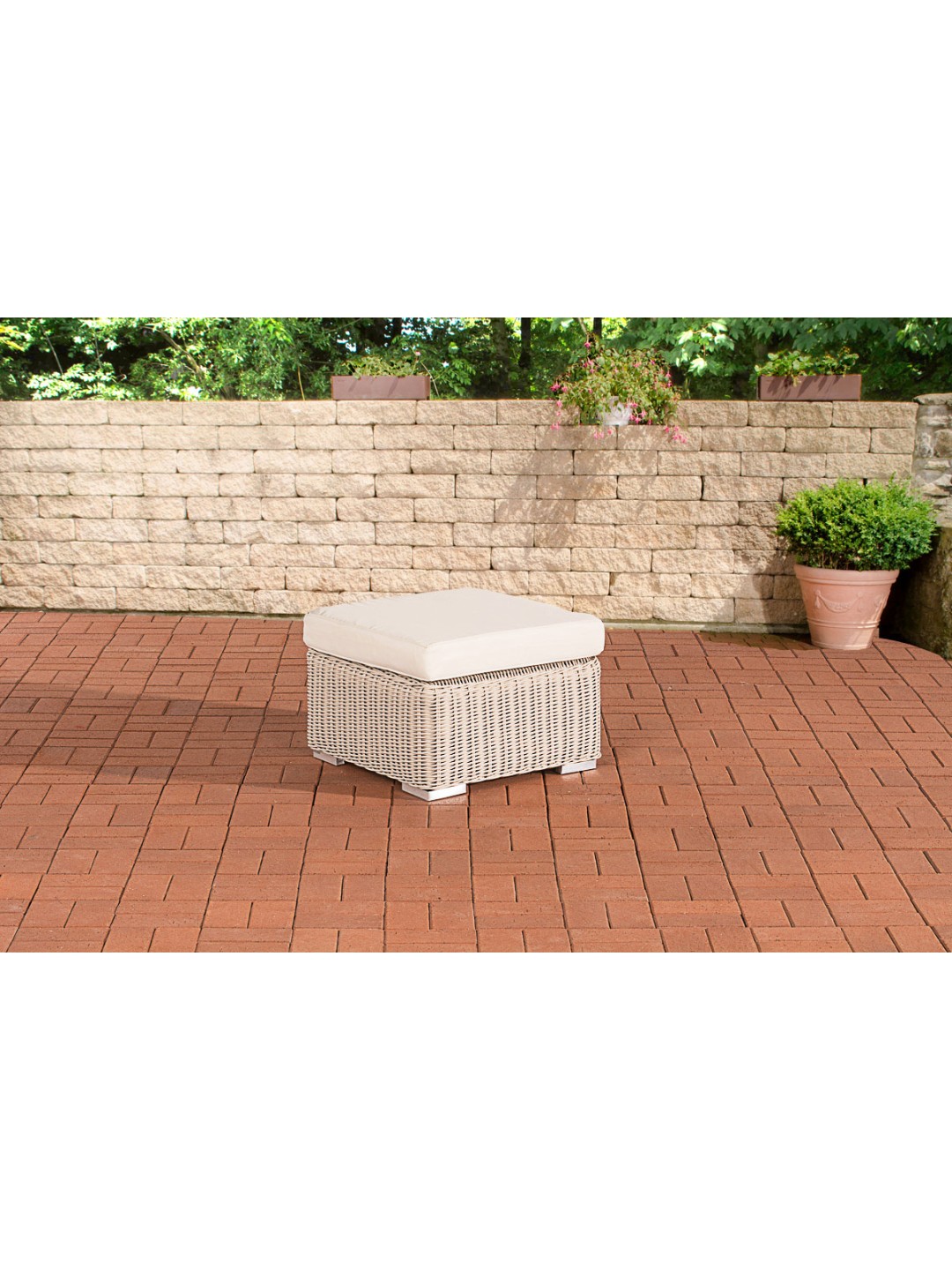 Taburet Bilbao / Madeira Creme, perlemor hvid