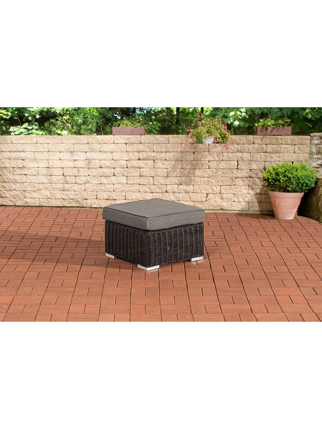 Taburet Bilbao / Madeira Iron Grey, sort