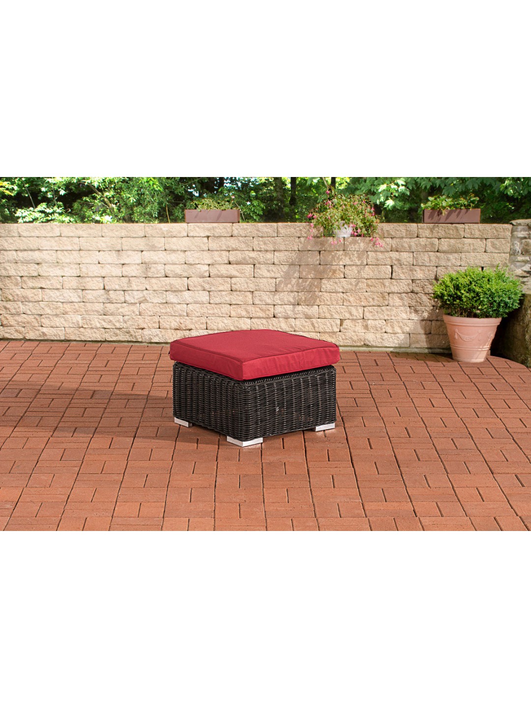 Taburet Bilbao / Madeira Ruby Red, sort