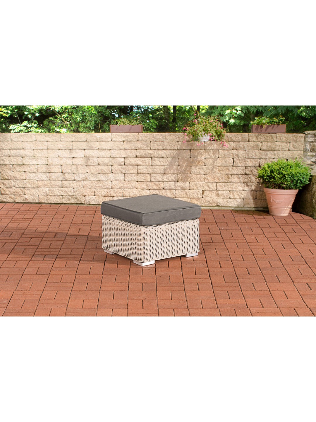 Taburet Bilbao / Madeira Iron Grey, perlemor hvid