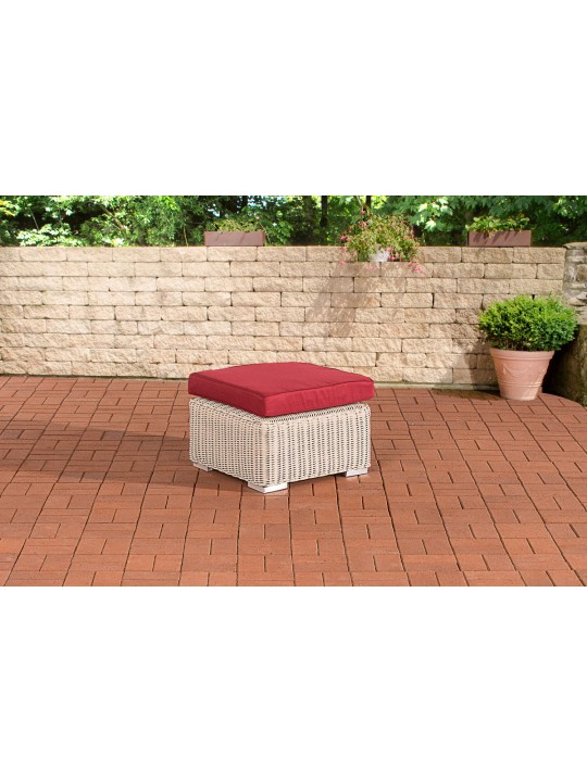 Taburet Bilbao / Madeira Ruby Red, perlemor hvid