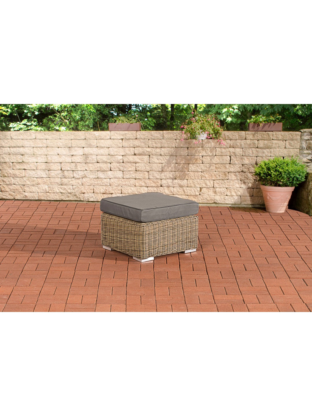 Taburet Bilbao / Madeira Iron Grey, natur