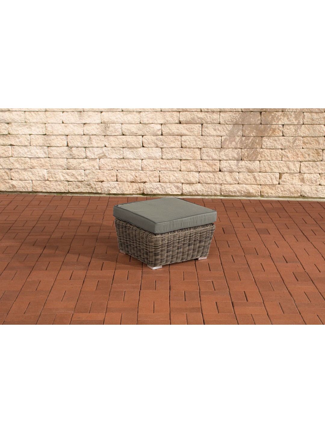 Fodskammel Mandal Iron Grey, gråmeleret