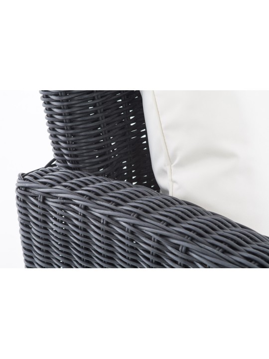 Lænestol Fisolo Creme 5mm, sort