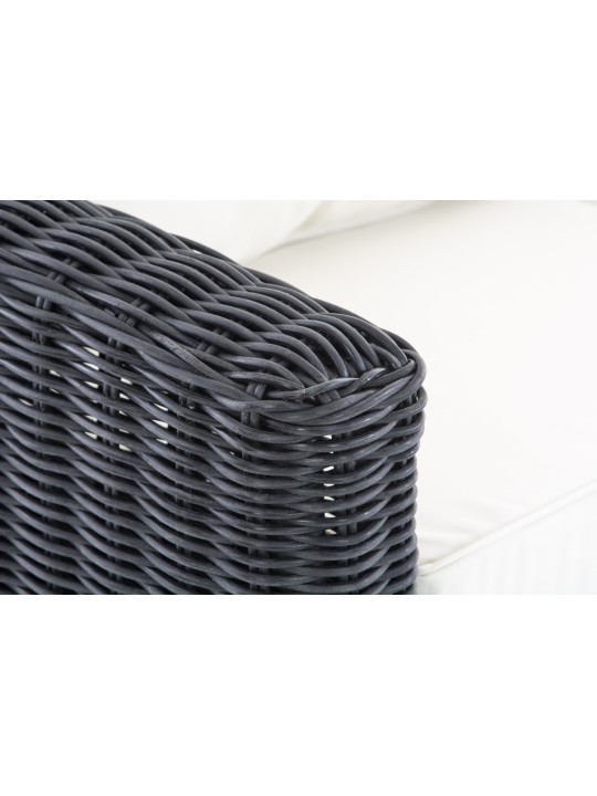 Lænestol Fisolo Creme 5mm, sort