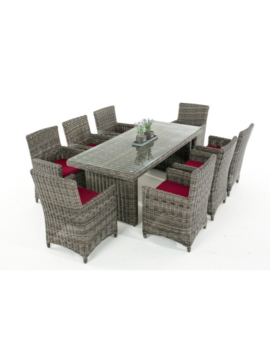 Fontana XL siddegruppe rubinrød, gråmeleret