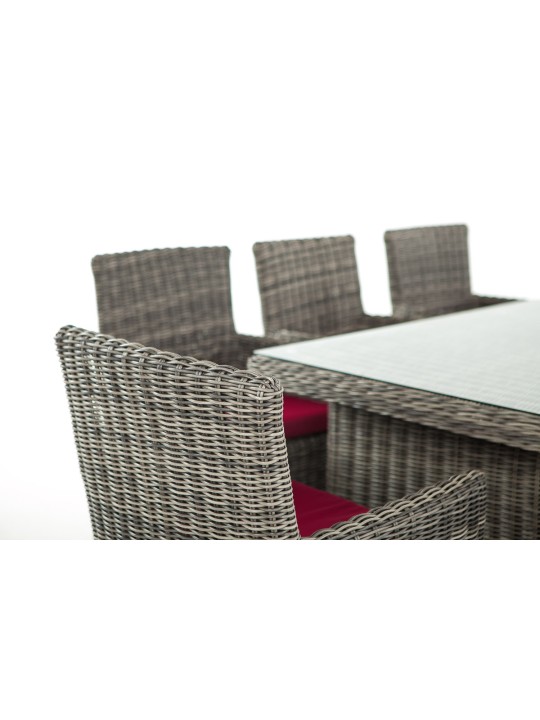 Fontana XL siddegruppe rubinrød, gråmeleret