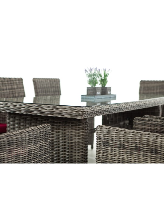 Fontana XL siddegruppe rubinrød, gråmeleret