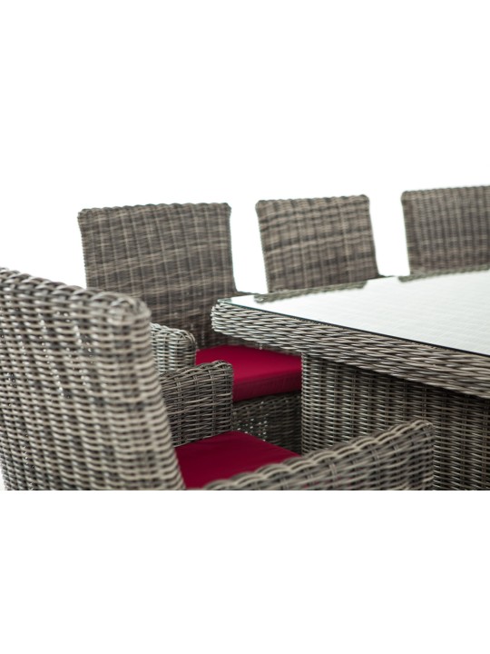 Fontana XL siddegruppe rubinrød, gråmeleret