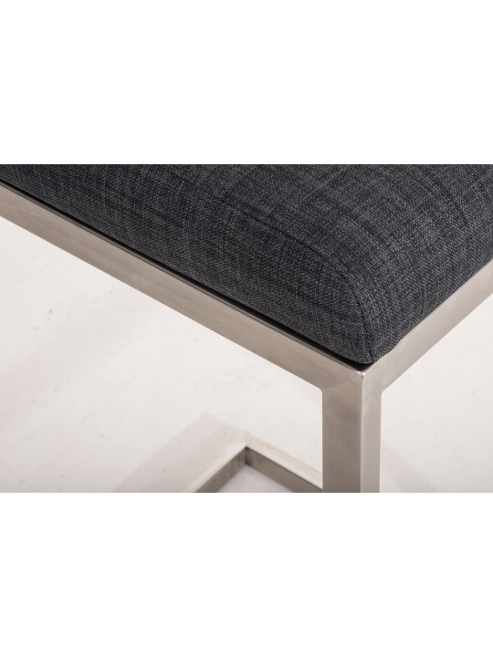 Barstol Paros stof, mørkegrå