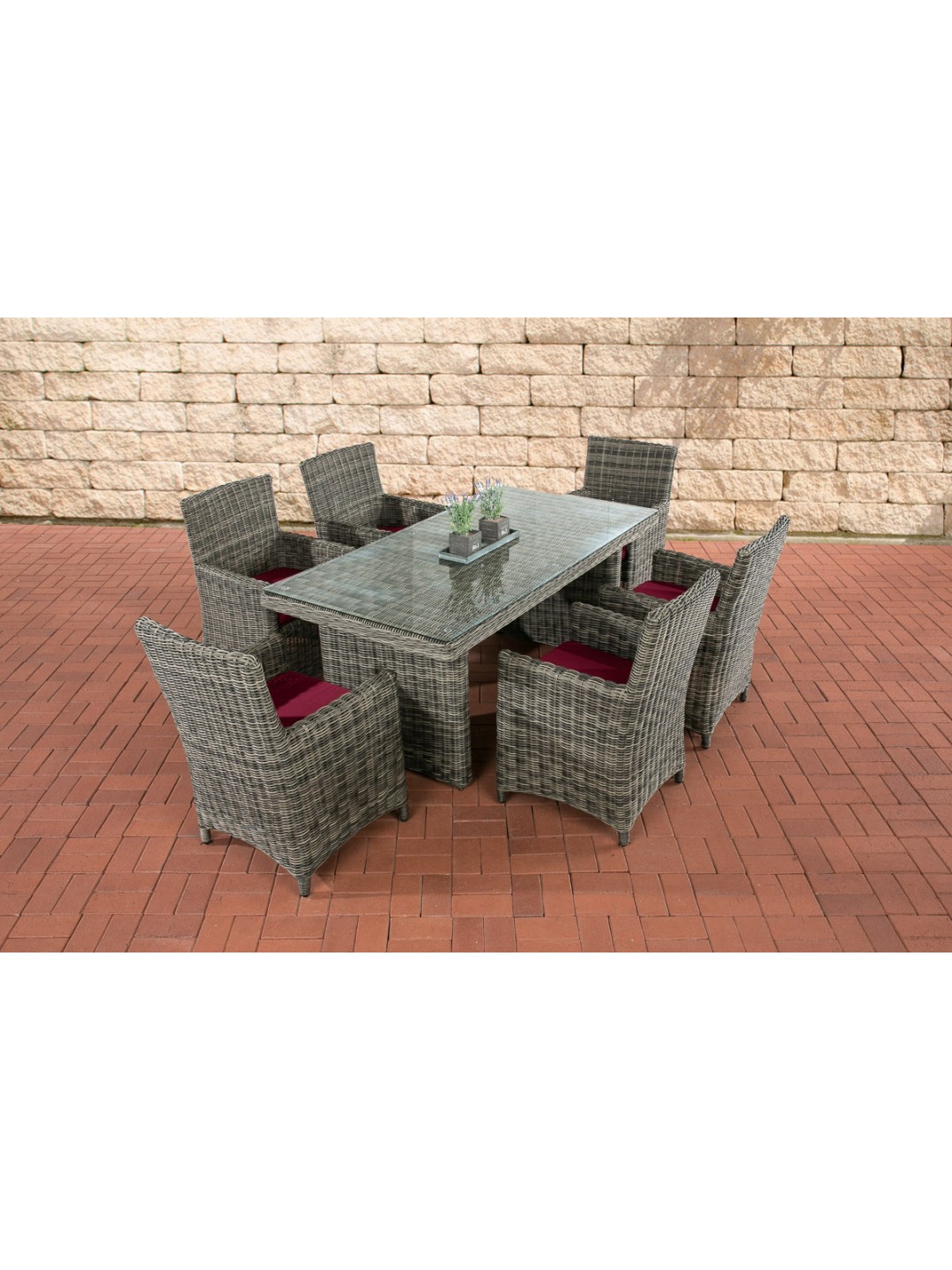 Fontana Ruby Red siddegruppe, gråmeleret