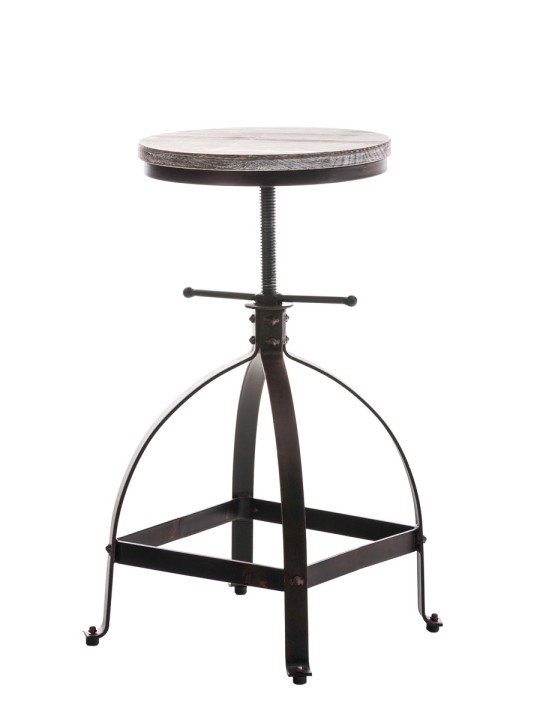 Raja skammel, træ, bronze