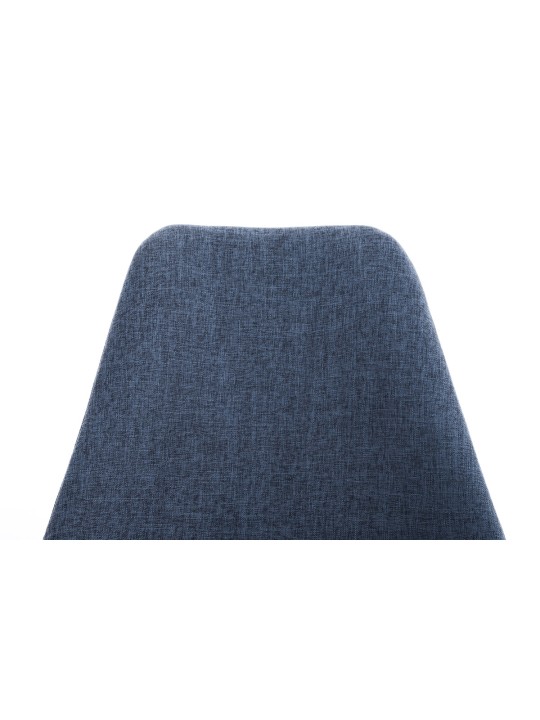 Stol Pegleg stof rund natur, blå