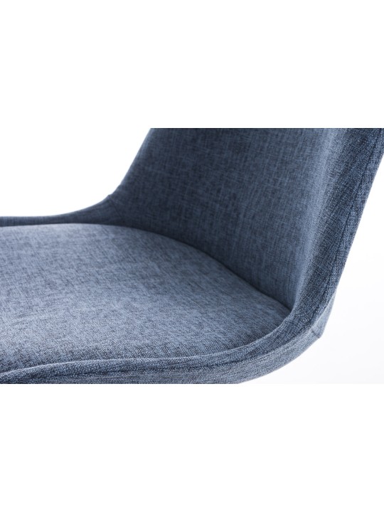 Stol Pegleg stof rund natur, blå