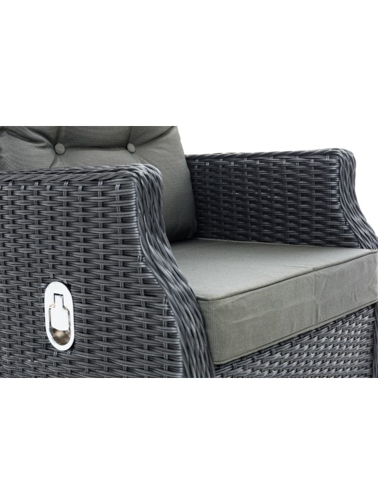 Breno lænestol inkl. fodskammel antracit, sort