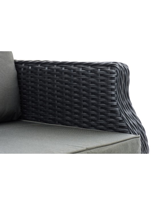 Breno lænestol inkl. fodskammel antracit, sort