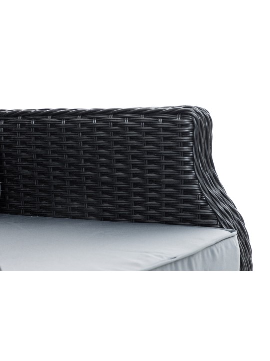 Breno lænestol inkl. fodskammel jerngrå, sort