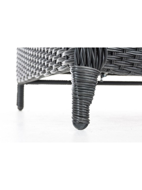 Breno lænestol inkl. fodskammel jerngrå, sort