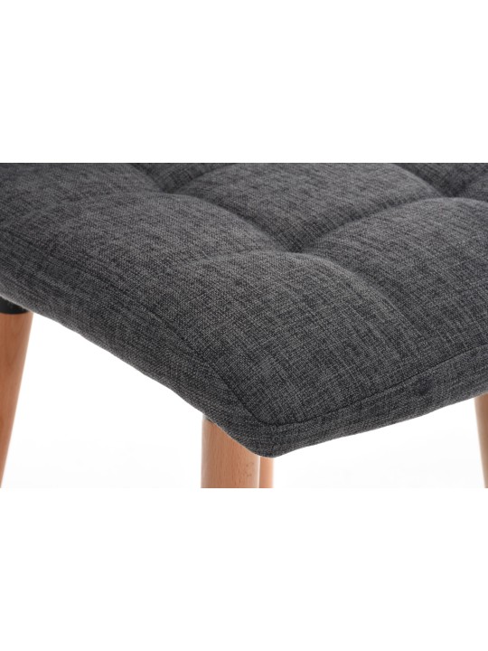 Barstol Lincoln stof, lysegrå