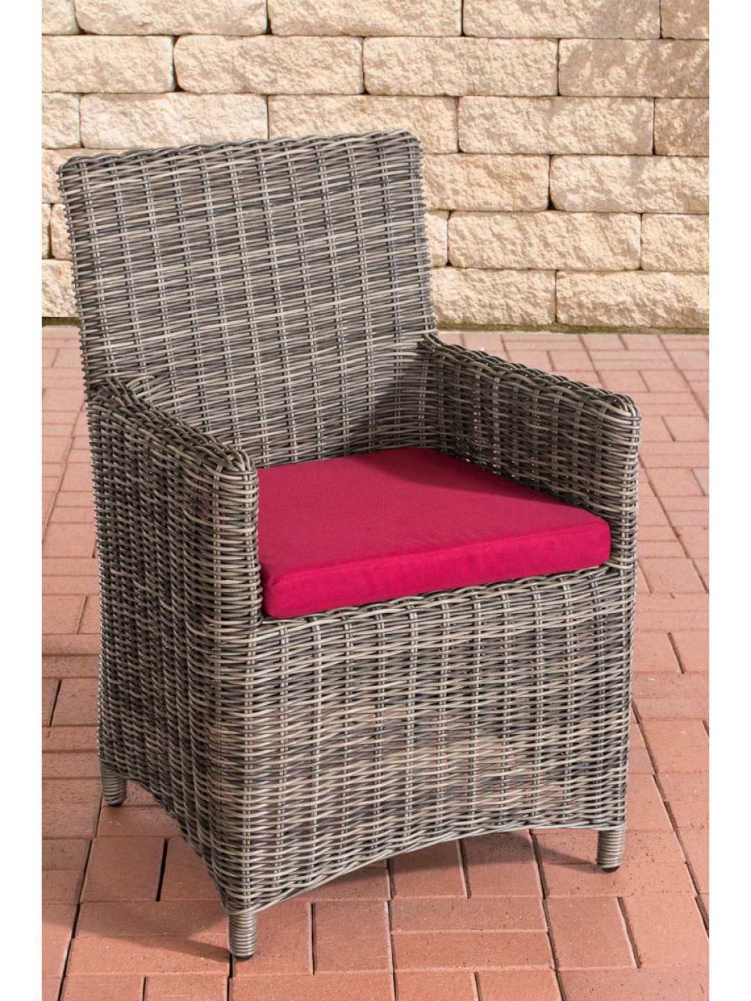 Stol Fontana / Sankt Marlo Ruby Rød 5mm, gråmeleret