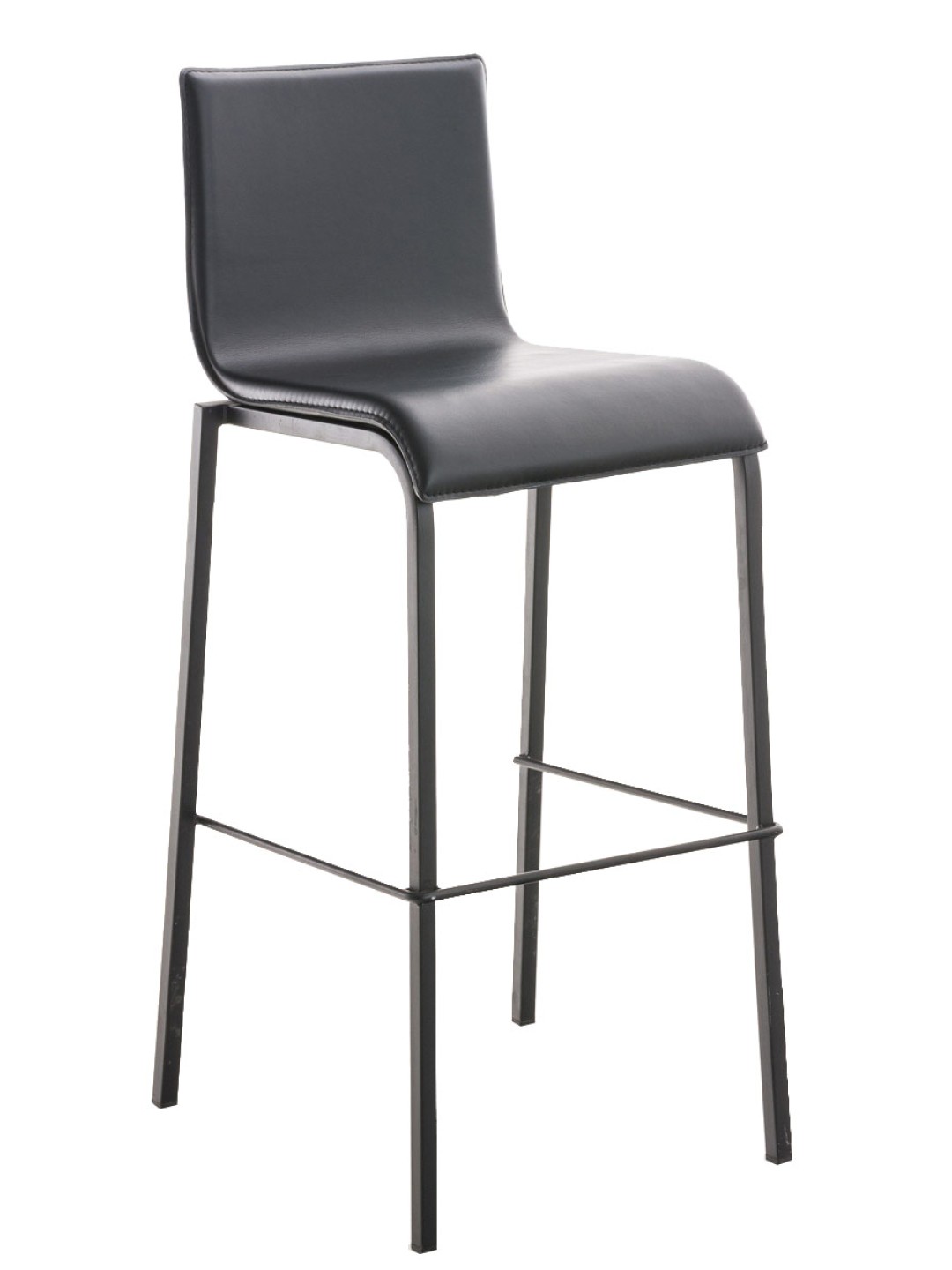 Barstol Avola læder flad B78, sort