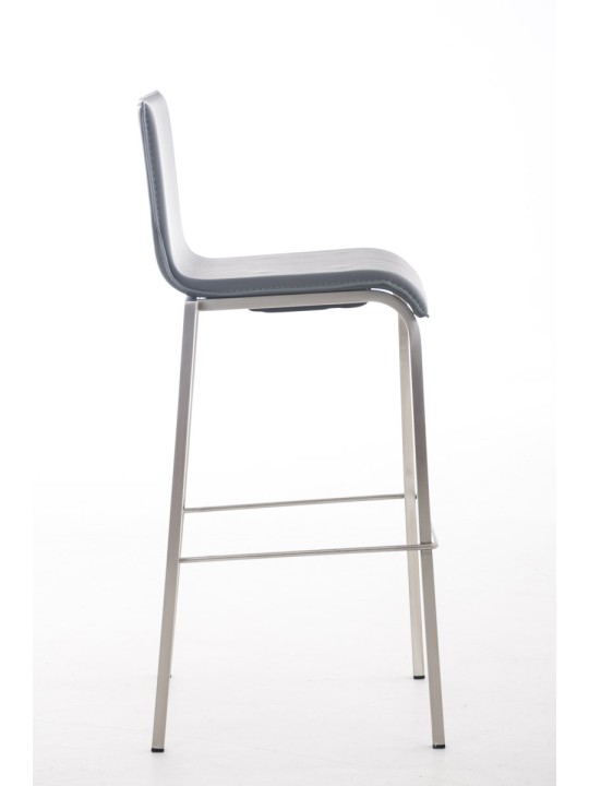 Barstol Avola læder flad E78, grå