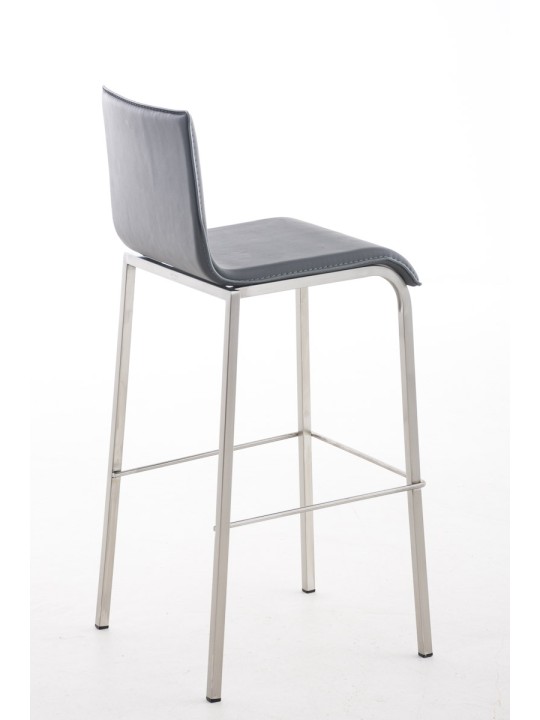 Barstol Avola læder flad E78, grå