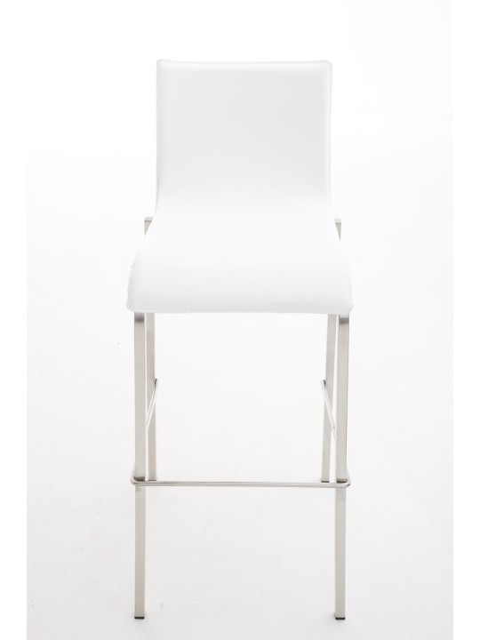 Barstol Avola læder flad E78, hvid