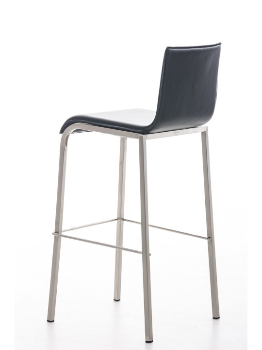 Barstol Avola læder flad E78, sort Barstol Avola læder flad E78, sort