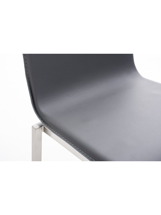 Barstol Avola læder flad E78, grå