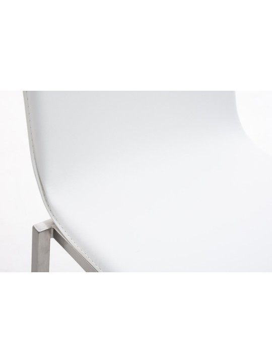 Barstol Avola læder flad E78, hvid