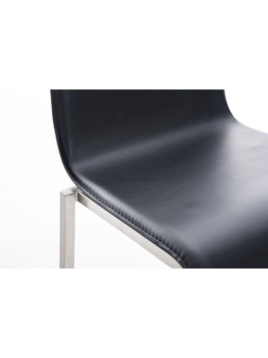 Barstol Avola læder flad E78, sort Barstol Avola læder flad E78, sort