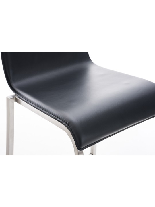 Barstol Avola læder flad E78, sort Barstol Avola læder flad E78, sort