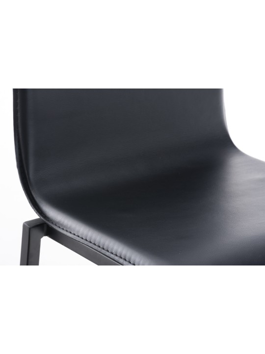 Barstol Avola læder flad B78, sort