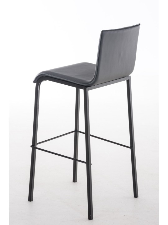 Barstol Avola læder flad B78, grå