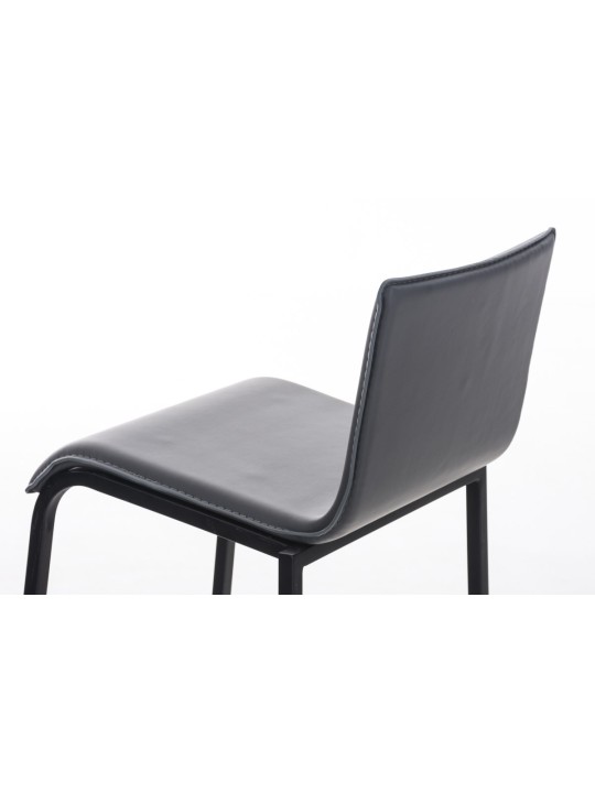 Barstol Avola læder flad B78, grå