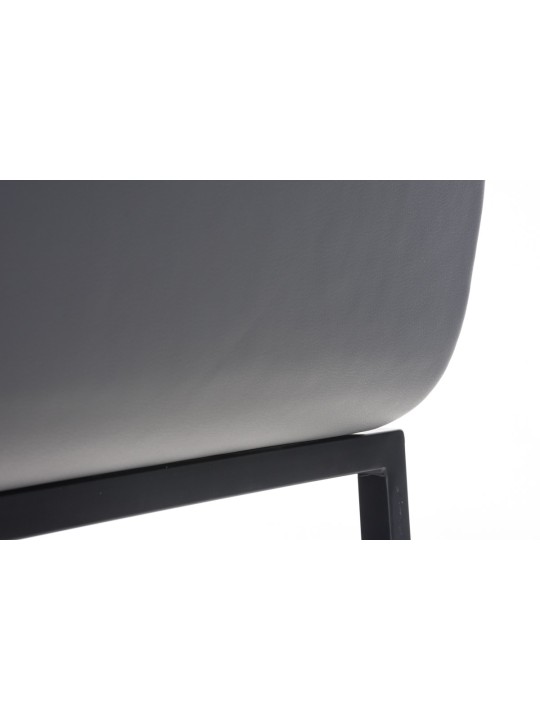 Barstol Avola læder flad B78, grå