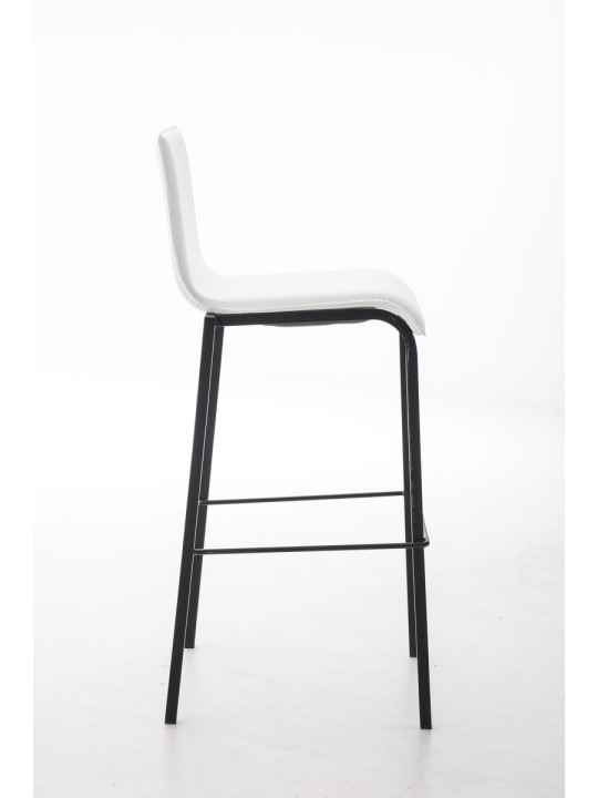 Barstol Avola læder flad B78, hvid