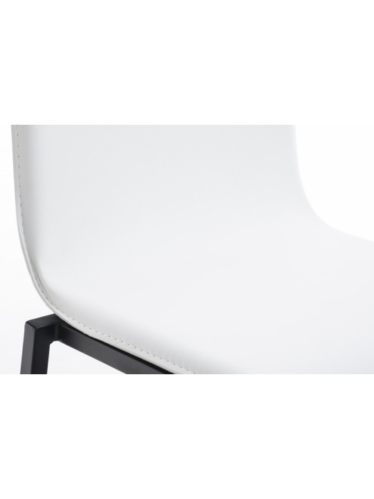 Barstol Avola læder flad B78, hvid