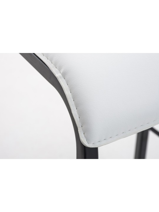 Barstol Avola læder flad B78, hvid