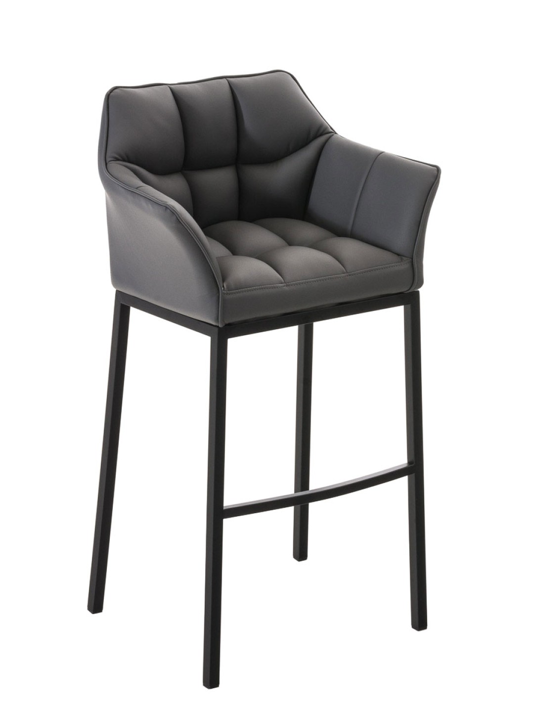 Barstol Damaso B med 4 fods stel, grå